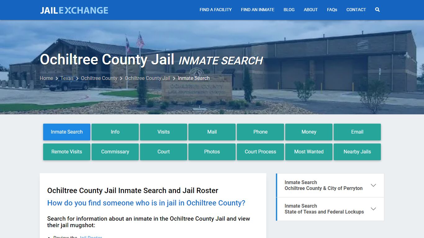 Inmate Search: Roster & Mugshots - Ochiltree County Jail, TX